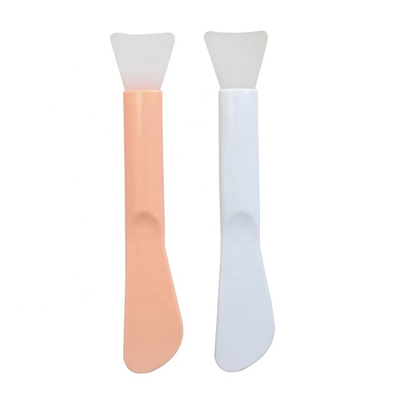 DIY Beauty Tool Custom  Logo  Soft 2 Head Face Mask Silicone  Brush