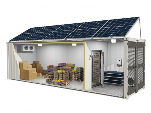 Solar Powered Cold Chain Units Center Mount Evaporator Walk In Freezer for Refrigeration