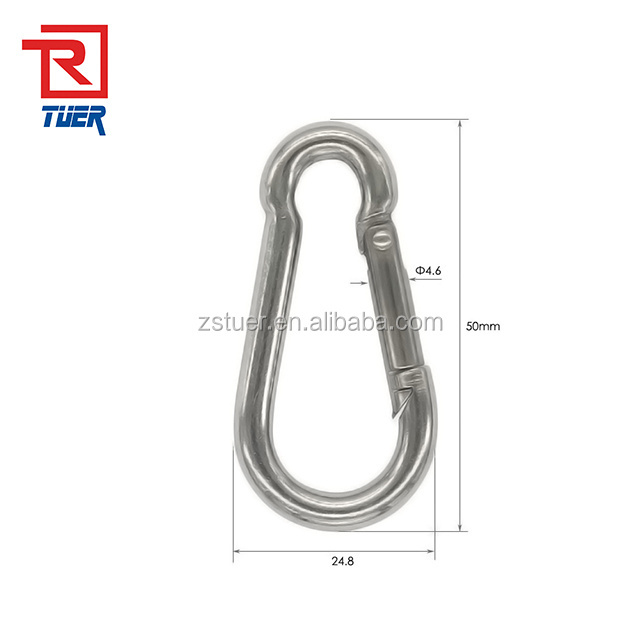 Safety 304 Stainless Steel Carabiner Snap Hook