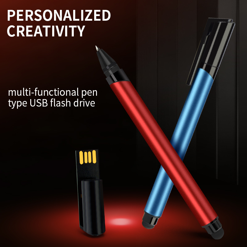 Brand New Large-capacity Multi-function Pen-shaped Flash Drive 2.0 3.0 Customizable Exclusive Logo 64g Metal Usb Flash Drive