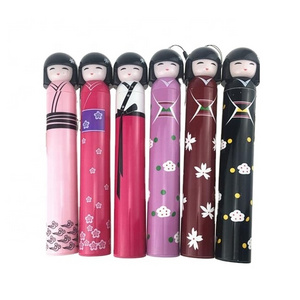 Wholesale new type advertising 3 folding japanese doll bottle umbrella