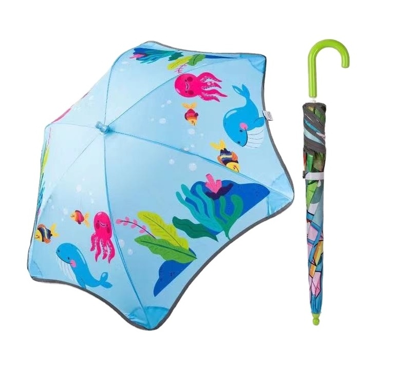 2022 New Innovation Custom Printing Sun Rain Blunt Metro Blunt Umbrella For Kids