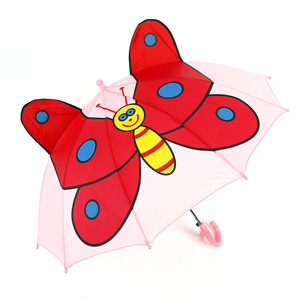 Umbrella manufacturer popular cute straight kids butterfly design umbrella