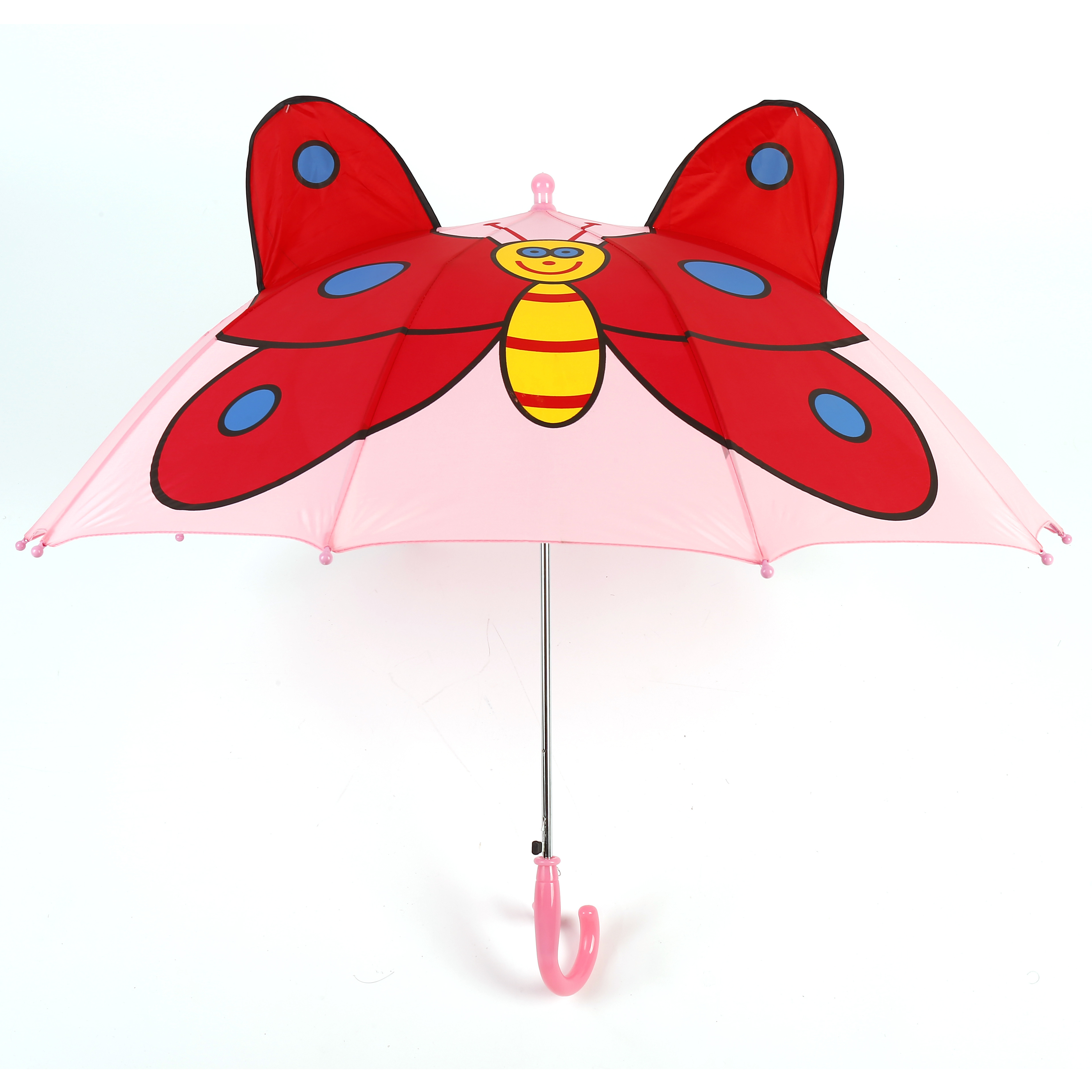 Umbrella manufacturer popular cute straight kids butterfly design umbrella