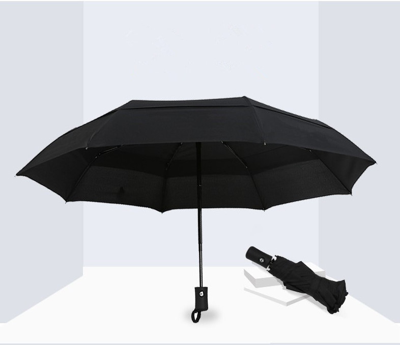 Wholesale 190T PG Double Layer Canopy  3 Folding Automatic Umbrella