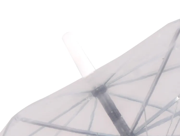 Clear Transparent Umbrella Straight White Stick J Curved Handle Poe Bubble Umbrella