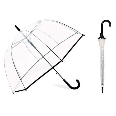 Promotional High Quality Custom Logo,  Windproof Golf poe Full Print Dome Rain Clear Transparent Umbrella