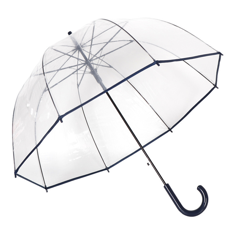 Promotional High Quality Custom Logo,  Windproof Golf poe Full Print Dome Rain Clear Transparent Umbrella