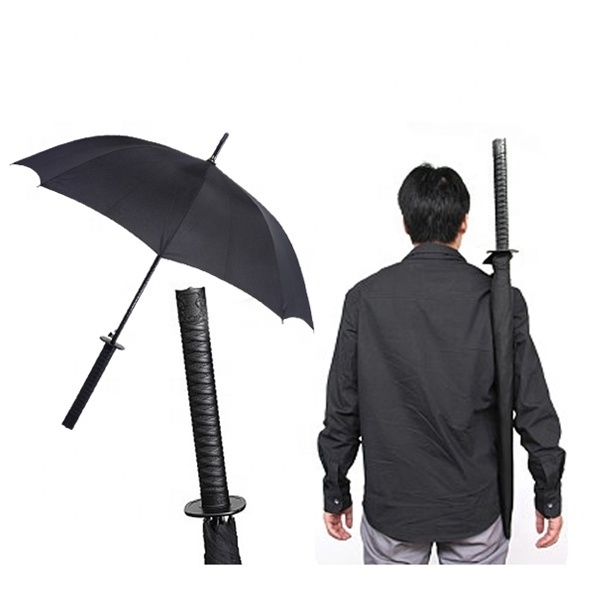 Promotional 8k/16k/24k Japanese Samurai Sword Long Handle Umbrella Special Straight Umbrella