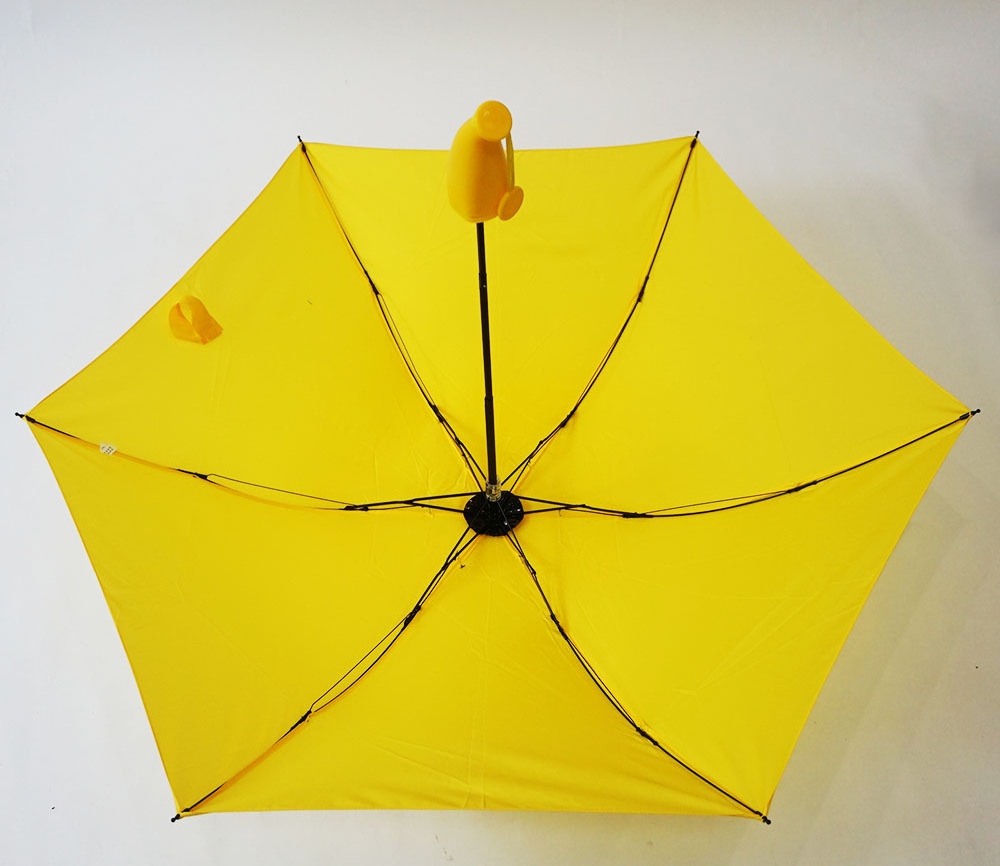 Beautiful Backpack Balinese Banana Palm  Fruit Design Banana Three Folding Umbrella with Plastic Case Leaf Umbrella