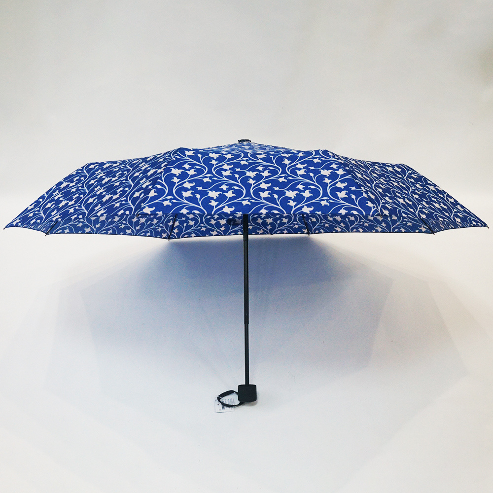 Fashionable Wholesale Full Flower Printing Three Fold Umbrella Rainy Stylish Durable Windproof Waterproof Umbrellas