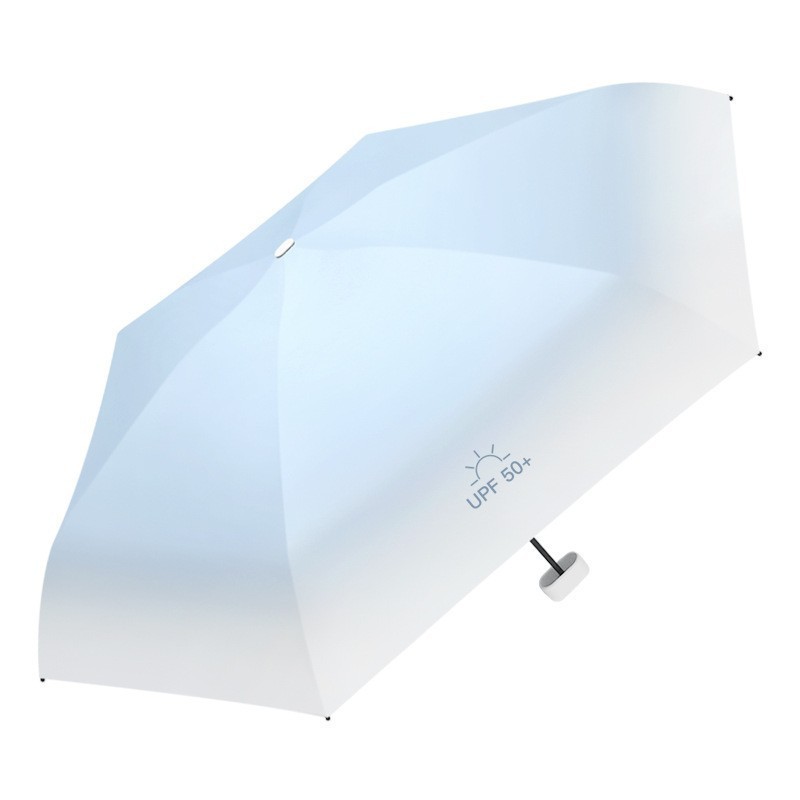 Gradient Color Mini Sunshade Umbrella Black Glue Sunscreen Portable Pocket Sun Umbrellas Dual Use Ultra Light Cooling Parasol