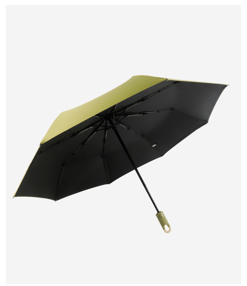 Ring Buckle Automatic Umbrellas Lock Simple Sun Protection Rain Business Parasol Automatic Three Fold Umbrella Wholesale