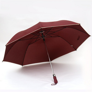 Large Pure Color Sunshade Custom Big Foldable Umbrella Automatic Open Parasol UV 2 Folded Golf Umbrella with Logo