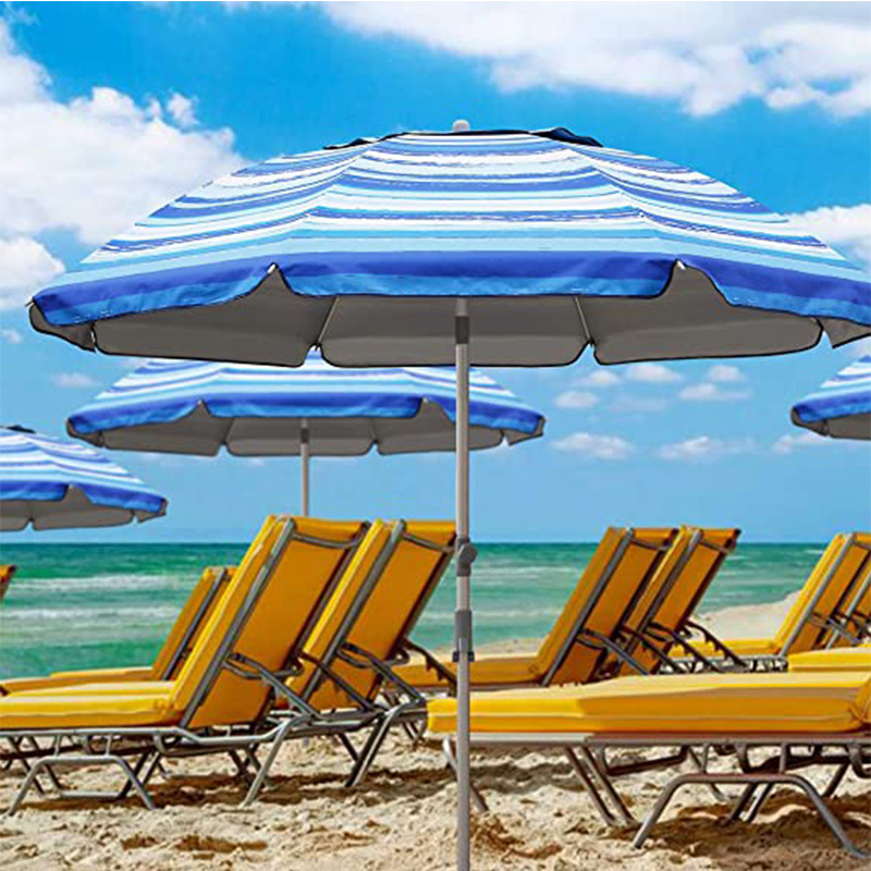 Best Large Compact Traveling Waterproof Folding Beach Umbrellas for Sand Heavy Duty Wind Portable 7ft Outdoor Pool Sun Parasols