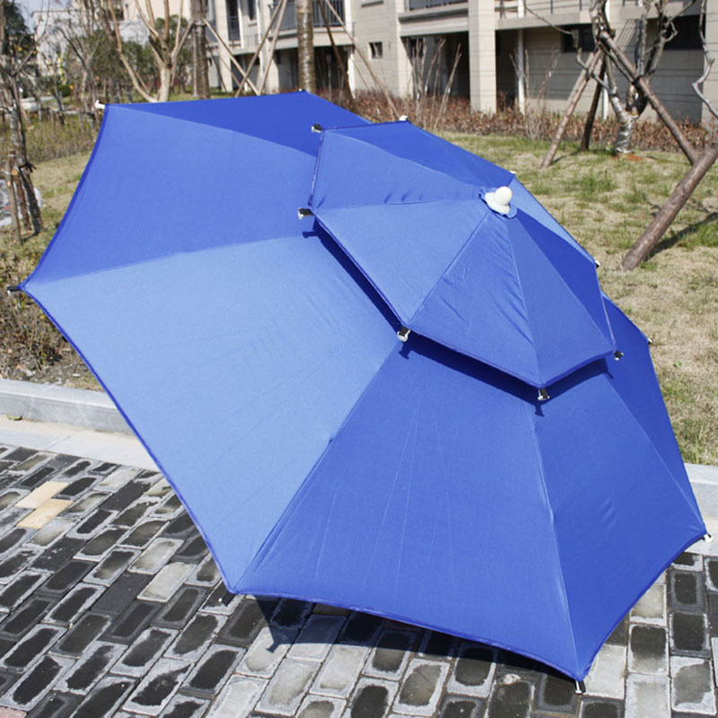 Top Sale Windproof High Quality Outdoor Parasols Garden Umbrella China Furniture Double Canopy Korean Patio Umbrellas