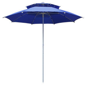 Top Sale Windproof High Quality Outdoor Parasols Garden Umbrella China Furniture Double Canopy Korean Patio Umbrellas