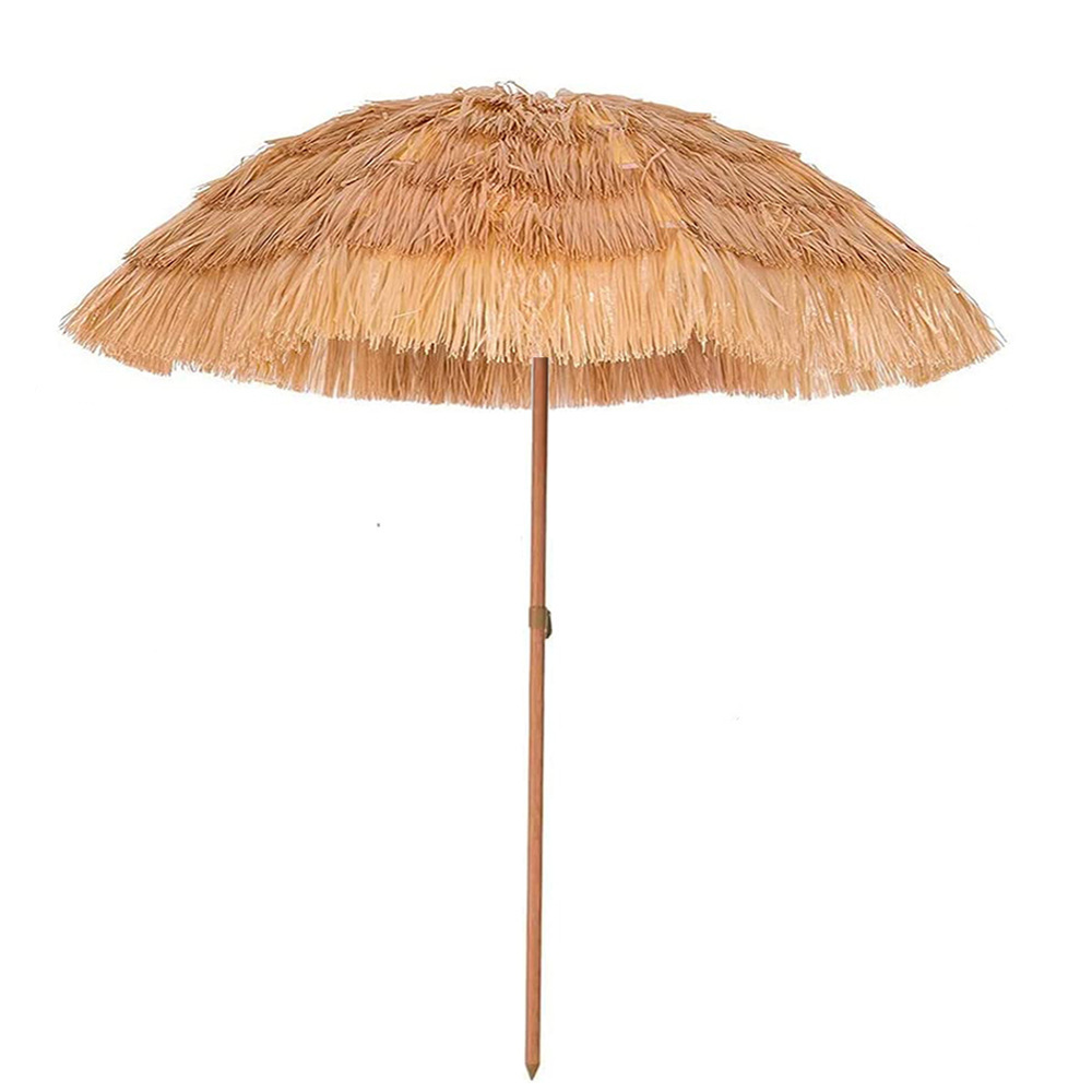 7Ft Thatch Patio Creative Customized Straw Grass Beach Umbrella Portable, Hula Cheap Hawaii Parasols Beach Umbrella Outdoor