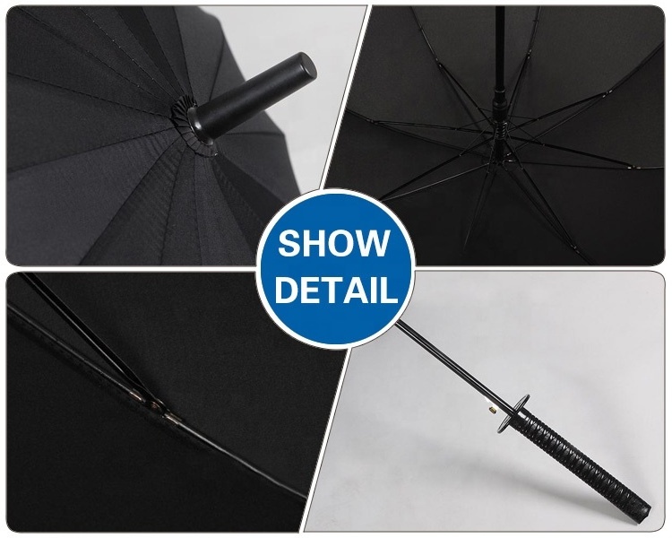 Unique Design Windproof Katana Shape Handle Umbrella Samurai Sword Handle Umbrella