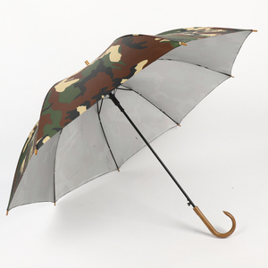 Wholesale Cheap Auto Open 27-inch 8K Straight Stick Camouflage Umbrella