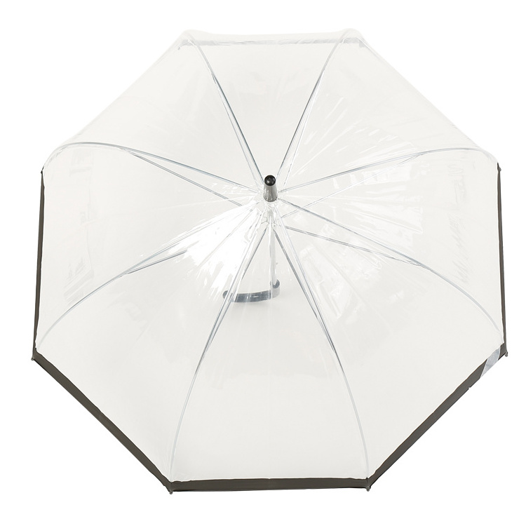 promotional stock cheap POE Clear umbrella Transparent Umbrella