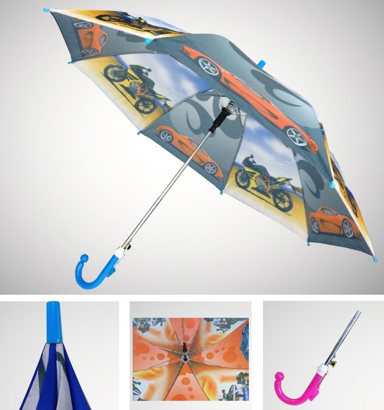 2022 new car full printing cartoon boys kids children umbrella