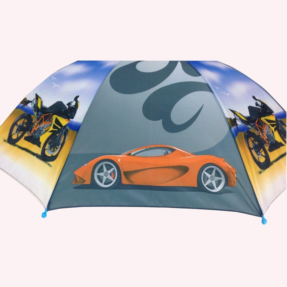 2022 new car full printing cartoon boys kids children umbrella