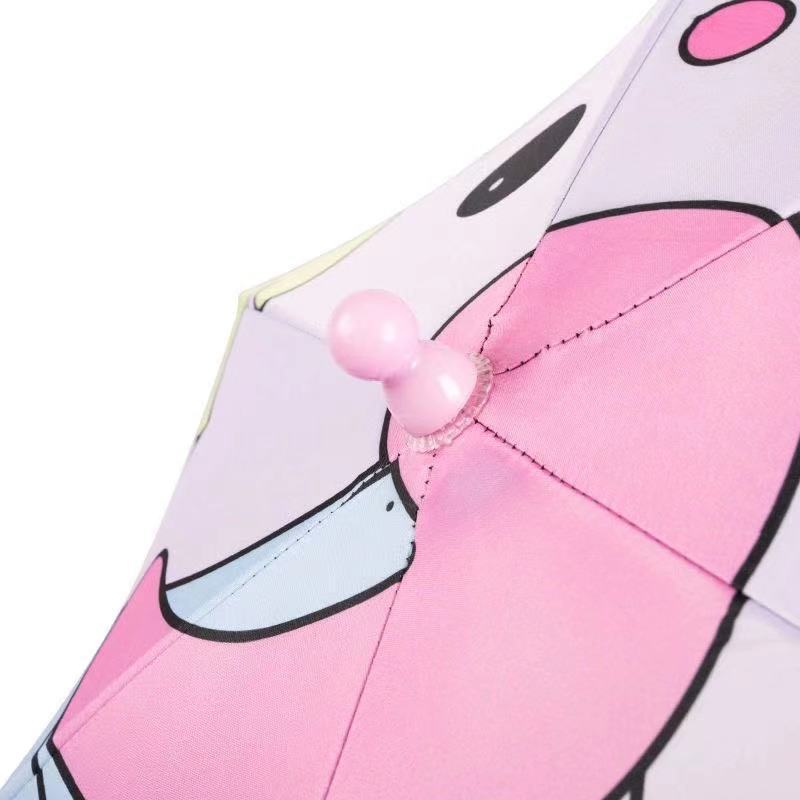 Creative Custom Printing Child Umbrella Black Coating Safe Blunt Round Corner Straight Umbrella for Kids