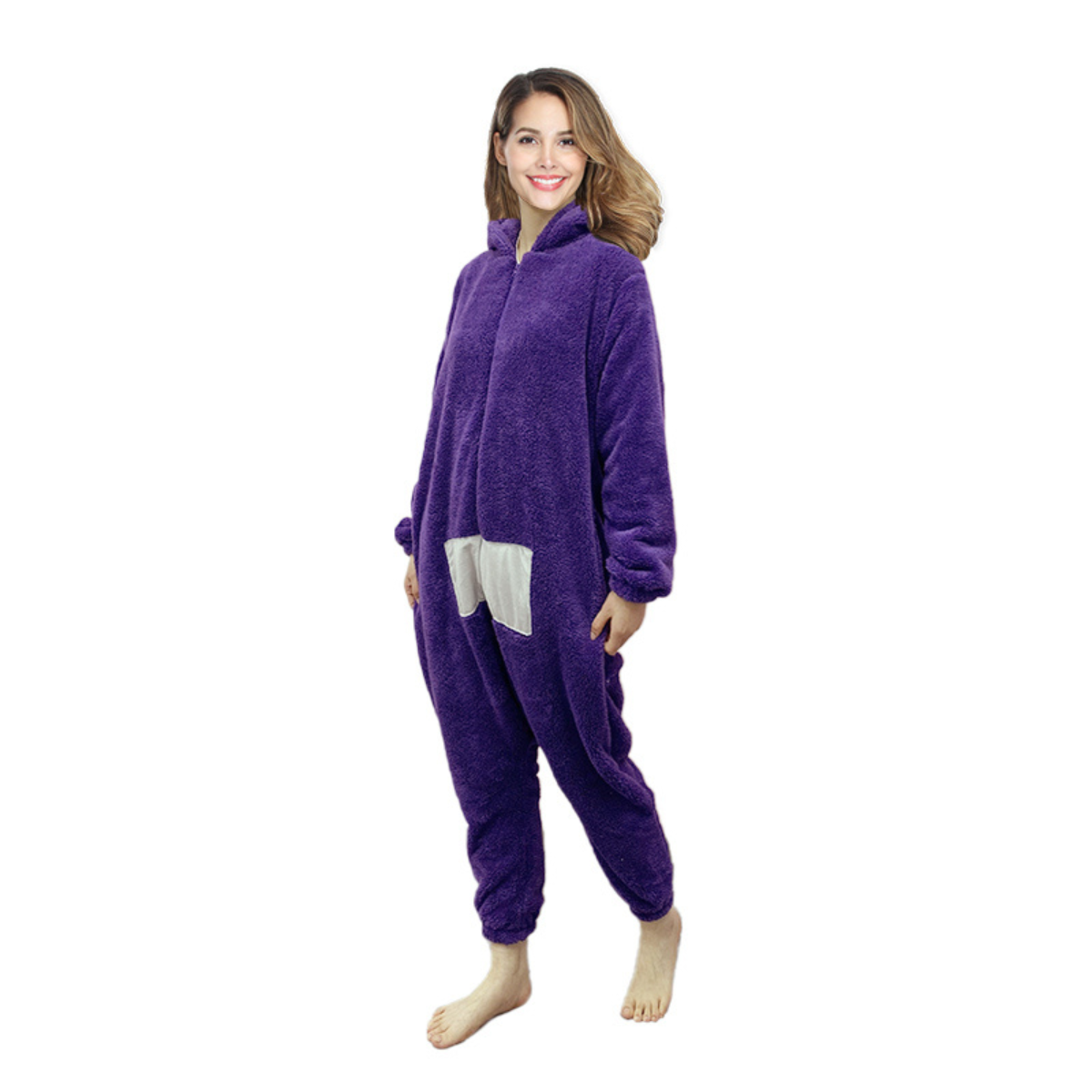 WanBao Manufancture Women Men Animal Teletubbies Cartoon Plush Flannel adult onesie jumpsuit onesie pajamas