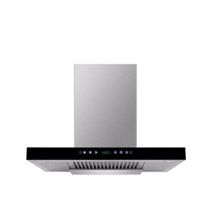 Kitchen appliance T shape stainless steel chimney 90cm hood in Vent Fan cooker hood with filters