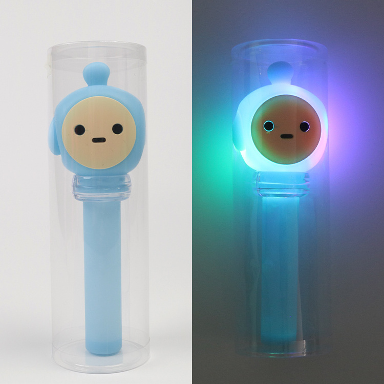 New Arrival Children Silicone Flashing Stick Led Light Up Kids Toys Wtih Whistle