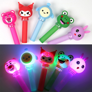 New Arrival Children Silicone Flashing Stick Led Light Up Kids Toys Wtih Whistle