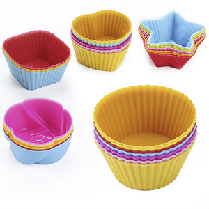 Factory Stock Reusable Colorful Mini Muffin Square Cake Mould Cupcake Liners Moldes Para Torta Tipo Muffin Silicone Muffin Cups