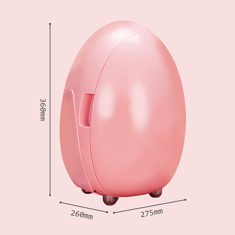 Egg Shape 12 Volt Refrigerator Skincare Fridge Plastic Woman 12V Upright Fridge Minibar Hotel Europe Retro Mini Fridge