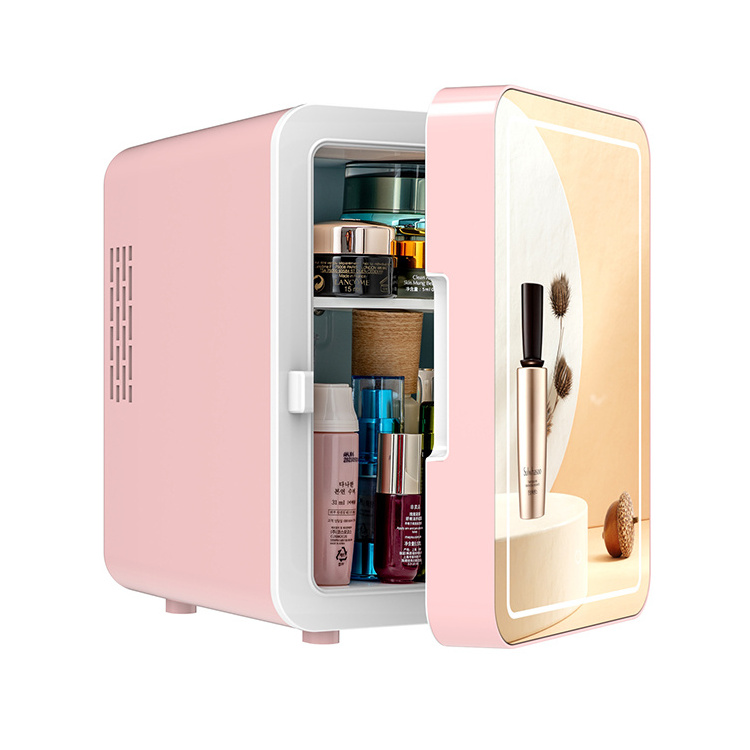 Professional SkinCare TableTop  Fridge Car 12V Beauty Refrigerator  Mini Fridge with Glass  Door