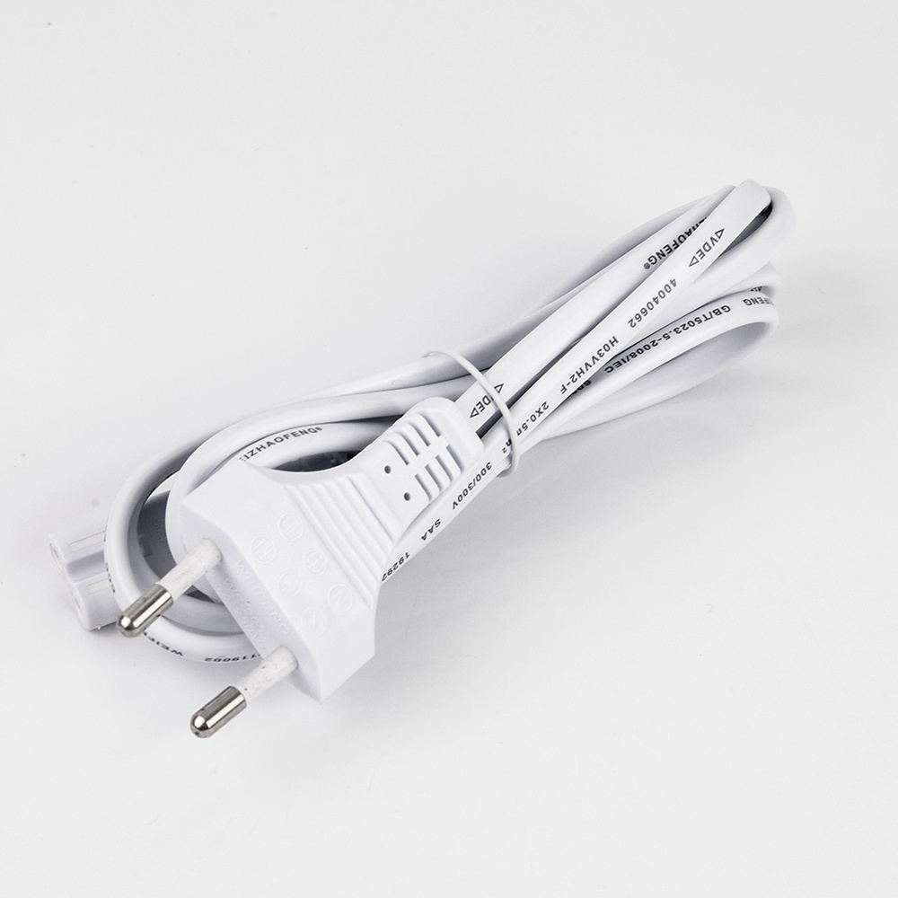 LSZH Iec C8 Cable Plug Ac Electrical H03vvh2-F 2X0.75Mm2 Cord Extension Hair Dryer Flat Iron Eu 2 Pin C7 Power Cord