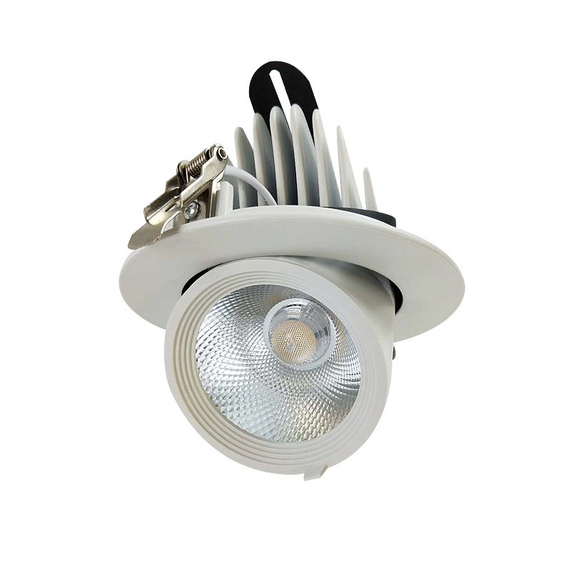 Recessed 360 degree adjustable 20w 30w 45w gimbal LED downlight for commercial lighting