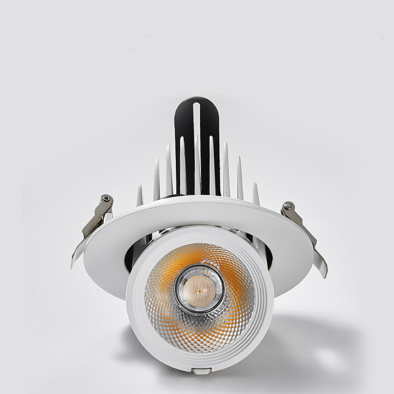 Recessed 360 degree adjustable 20w 30w 45w gimbal LED downlight for commercial lighting