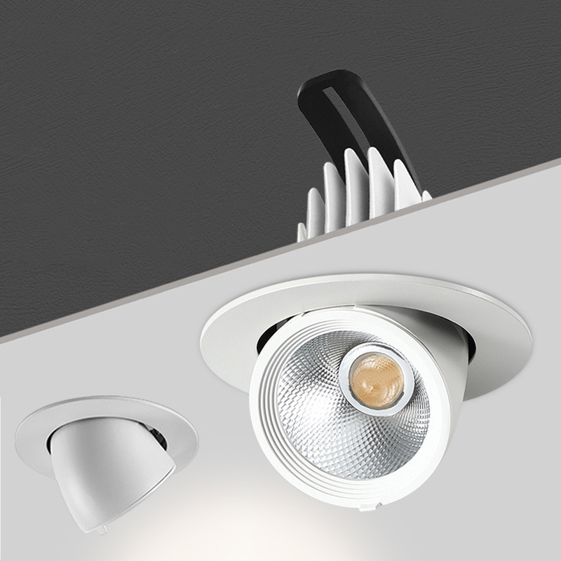 Recessed 360 degree adjustable 20w 30w 45w gimbal LED downlight for commercial lighting