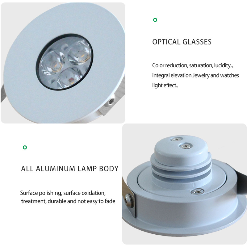 Surface Mounted Round Downlight Led 110V Spot Light Display Light Aluminum White Bathroom Modern Remote Control Cabinet Light