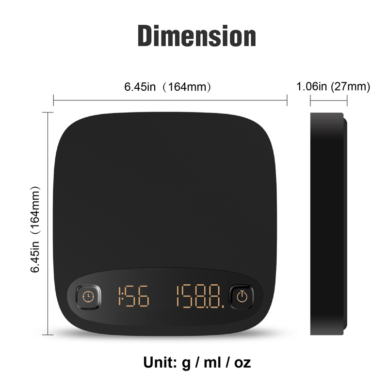 Low Price Electronic Digital Timer Kitchen Coffee Scale food scale Coffee Beans Weighing with timer