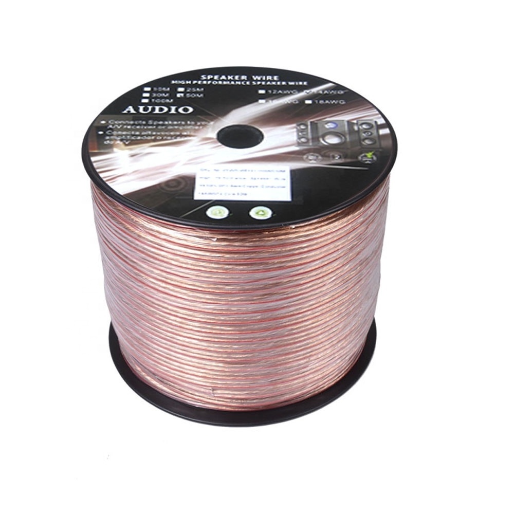 Cca Professional Speaker Cable Wire Gauge Audio Cables,speaker Wire Awg OFC Copper for Home Theater 10 12 14 16 18 BNC Gold Coil