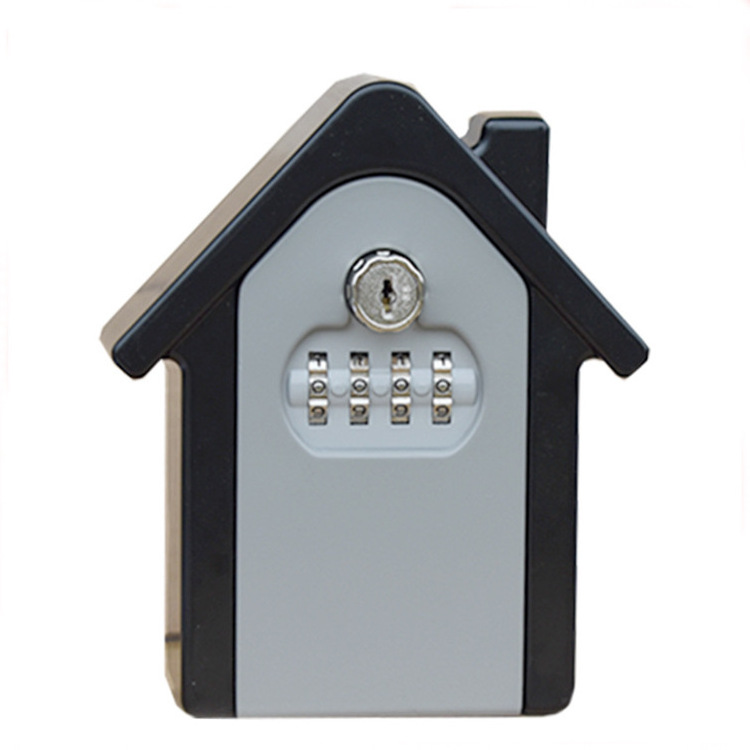 4 Digit Combination Wall Mount House Shape Key Storage Lock Box For Outdoor & Indoor Keys Large Capacity