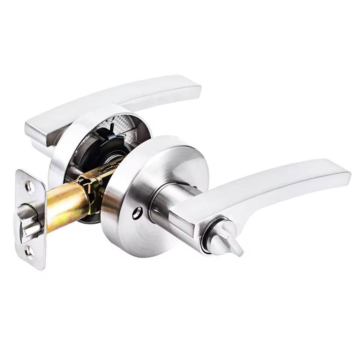 Hot Sale Modern Design Security Entrance Square Tubular Interior Door Heavy Duty Door Lock Handle With Key