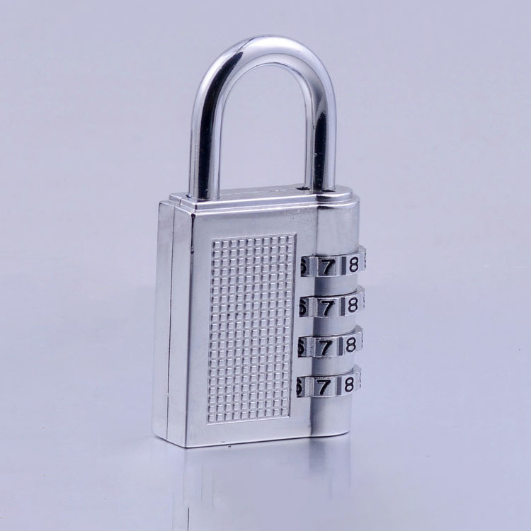 Top Quality Black 4 Digit Padlock Luggage Cabinet Gym Door Suitcase Password Code Lock Factory Supply Combination Lock