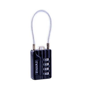 Silver Rectangle Cable Wire Combination Lock Zinc Alloy Digital Password Code Security Lock With Custom Cable Pad Lock