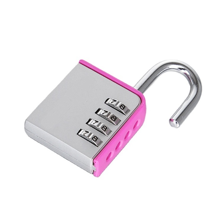 Safety Padlock Four Zinc Alloy Digits Code Resettable Password Combination Locks For Gym Sport Locker