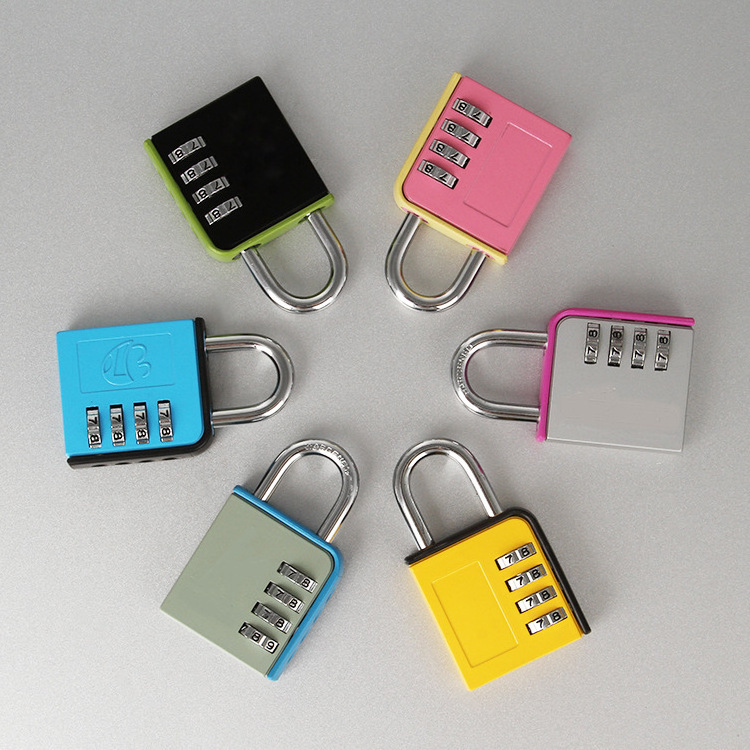 Safety Padlock Four Zinc Alloy Digits Code Resettable Password Combination Locks For Gym Sport Locker