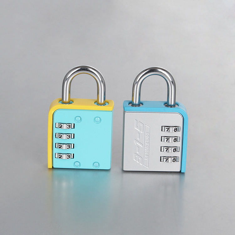 Safety Padlock Four Zinc Alloy Digits Code Resettable Password Combination Locks For Gym Sport Locker