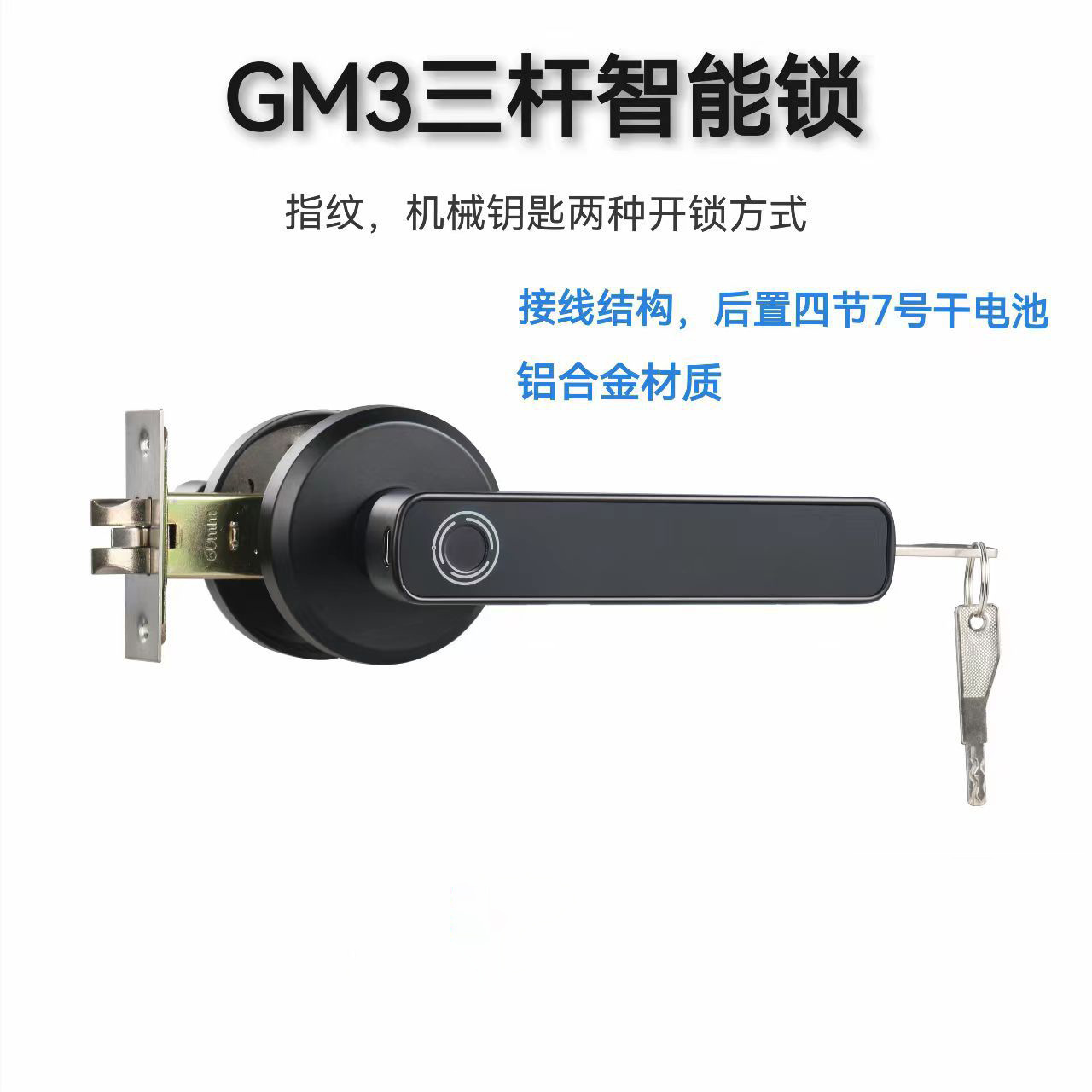 Security Handle Smart Door Lock Biometric Fingerprint Key Smart Fingerprint Door Lock